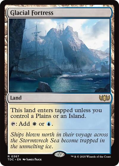 Glacial Fortress (Commander: Tarkir: Dragonstorm) Light Play
