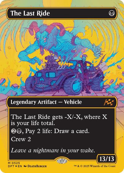 The Last Ride (Borderless) (First-Place Foil) (Aetherdrift) Light Play Foil