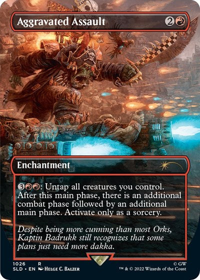 Aggravated Assault (Borderless) (Secret Lair) Light Play Foil