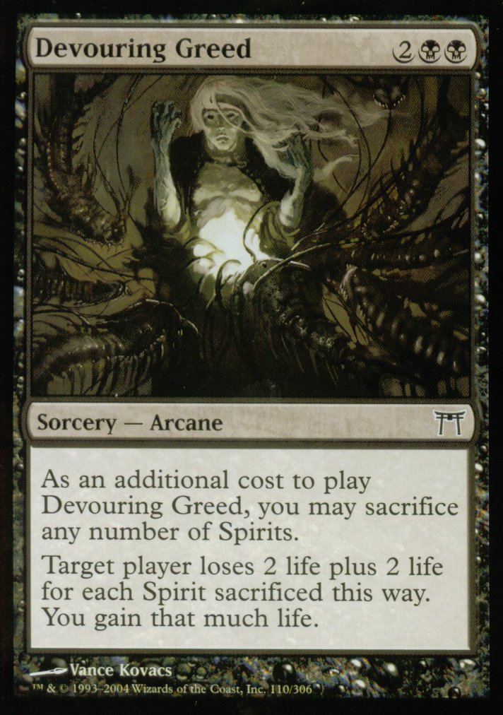 Devouring Greed (Champions of Kamigawa) Medium Play Foil