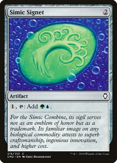 Simic Signet (215) (Commander Anthology Volume II) Light Play