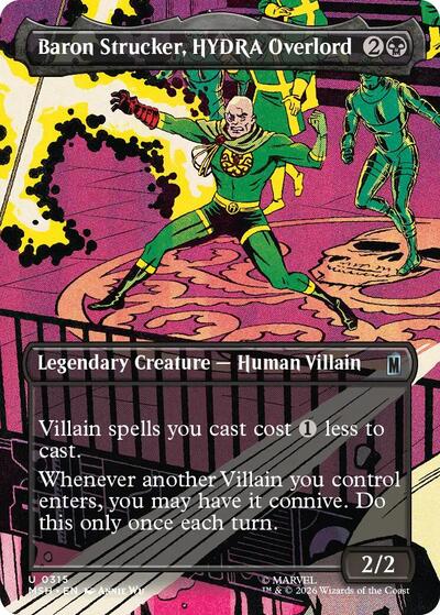 Baron Strucker, HYDRA Overlord (Borderless) (0315) (Marvel Super Heroes) Near Mint Foil
