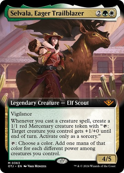 Selvala, Eager Trailblazer (Extended Art) (Outlaws of Thunder Junction) Near Mint Foil