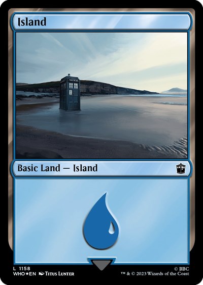 Island (1158) (Surge Foil) (Universes Beyond: Doctor Who) Light Play Foil