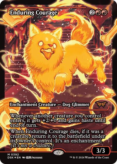 Enduring Courage (Showcase) (Duskmourn: House of Horror) Light Play Foil