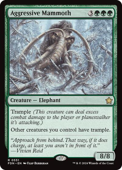 Aggressive Mammoth (Foundations) Near Mint