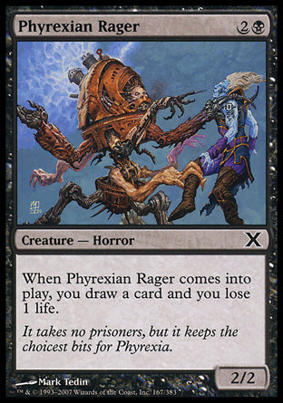 Phyrexian Rager (10th Edition) Near Mint Foil