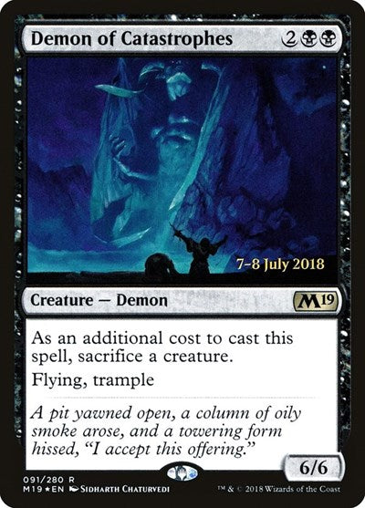 Demon of Catastrophes (Promos: Prerelease Cards) Light Play Foil