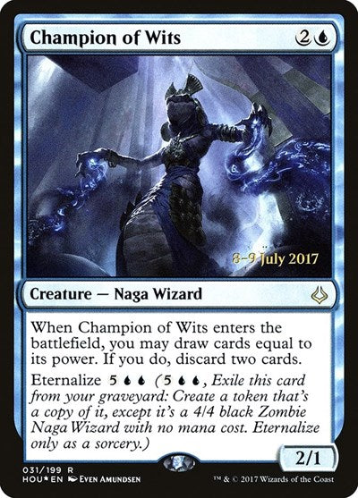 Champion of Wits (Promos: Prerelease Cards) Medium Play Foil