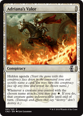 Adriana's Valor (Conspiracy: Take the Crown) Light Play