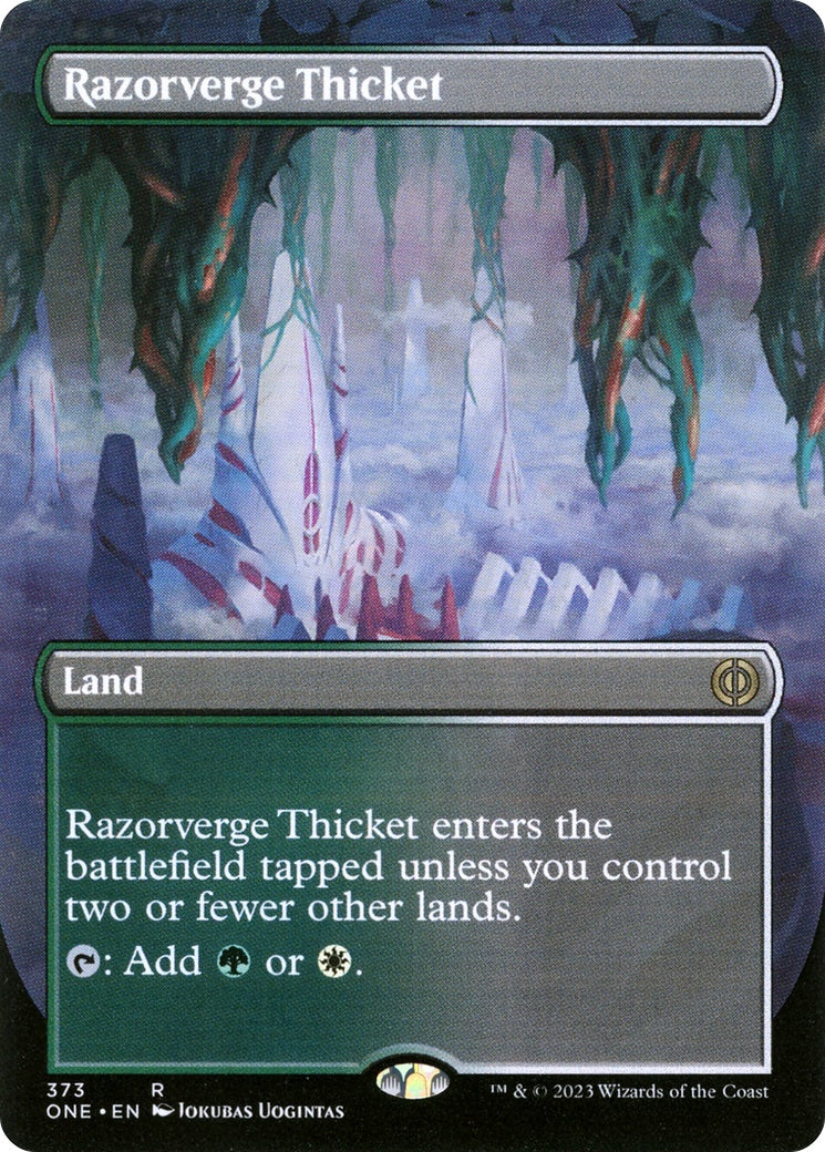 Razorverge Thicket (Borderless) (Phyrexia: All Will Be One) Near Mint