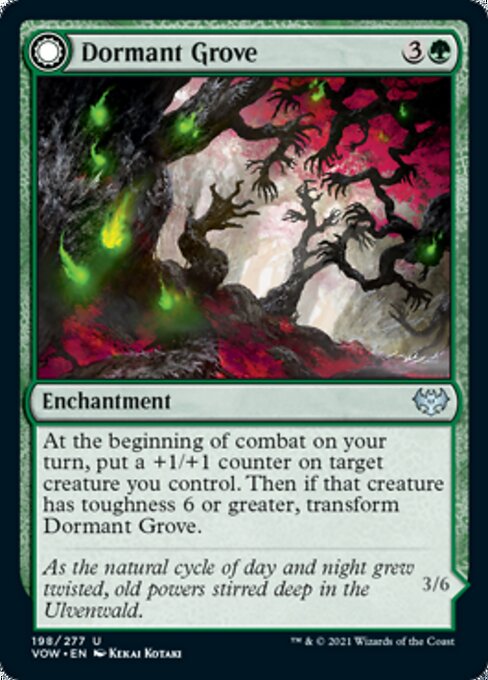 Dormant Grove / Gnarled Grovestrider (Innistrad: Crimson Vow) Near Mint Foil