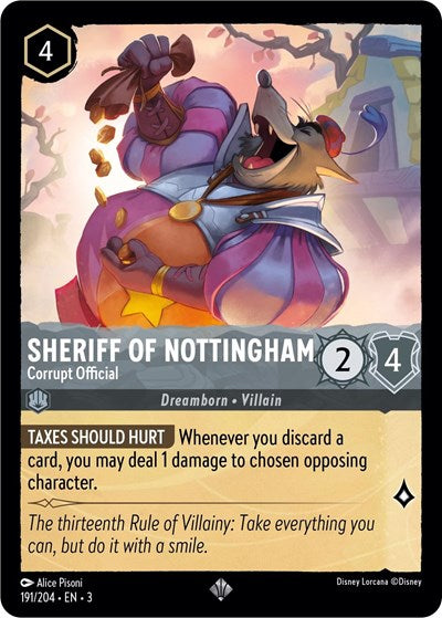 Sheriff of Nottingham - Corrupt Official (Into the Inklands) Near Mint Cold Foil