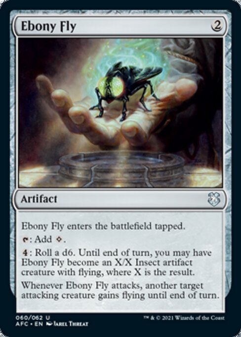 Ebony Fly (Commander 2021 Forgotten Realms) Light Play