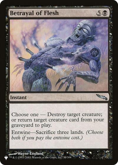Betrayal of Flesh (The List) Near Mint