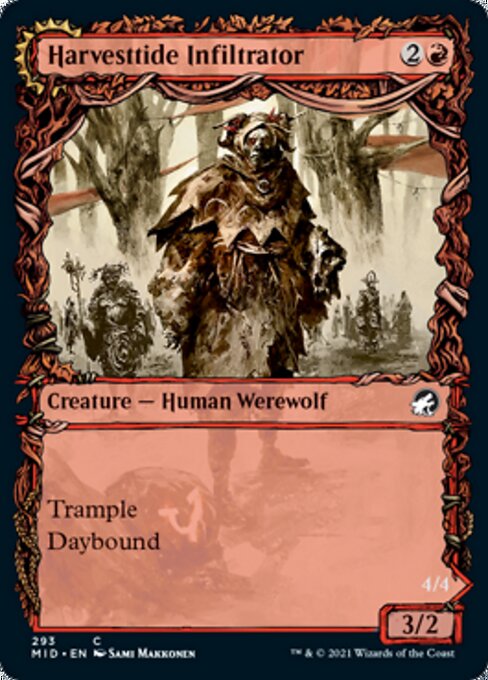 Harvesttide Infiltrator / Harvesttide Assailant (Showcase) (Innistrad: Midnight Hunt) Light Play