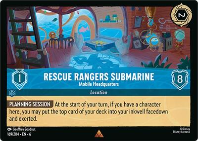 Rescue Rangers Submarine - Mobile Headquarters (Azurite Sea) Near Mint