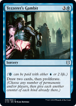 Tezzeret's Gambit (Commander 2019) Medium Play