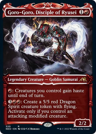 Goro-Goro, Disciple of Ryusei (Showcase) (Kamigawa: Neon Dynasty) Near Mint Foil