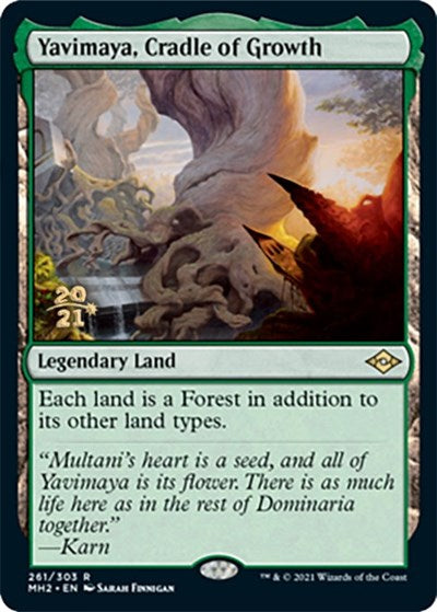 Yavimaya, Cradle of Growth (Promos: Prerelease Cards) Light Play Foil