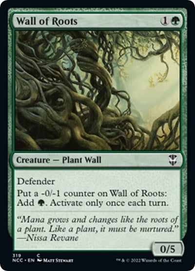 Wall of Roots (Commander: Streets of New Capenna) Medium Play