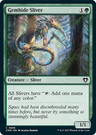 Gemhide Sliver (Commander Masters) Light Play