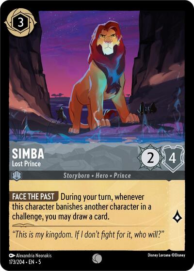 Simba - Lost Prince (Shimmering Skies) Near Mint Cold Foil