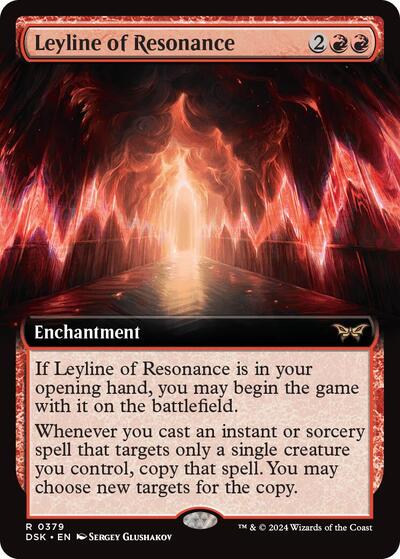 Leyline of Resonance (Extended Art) (Duskmourn: House of Horror) Light Play