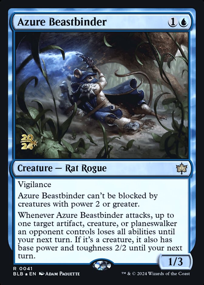 Azure Beastbinder (Promos: Prerelease Cards) Light Play Foil