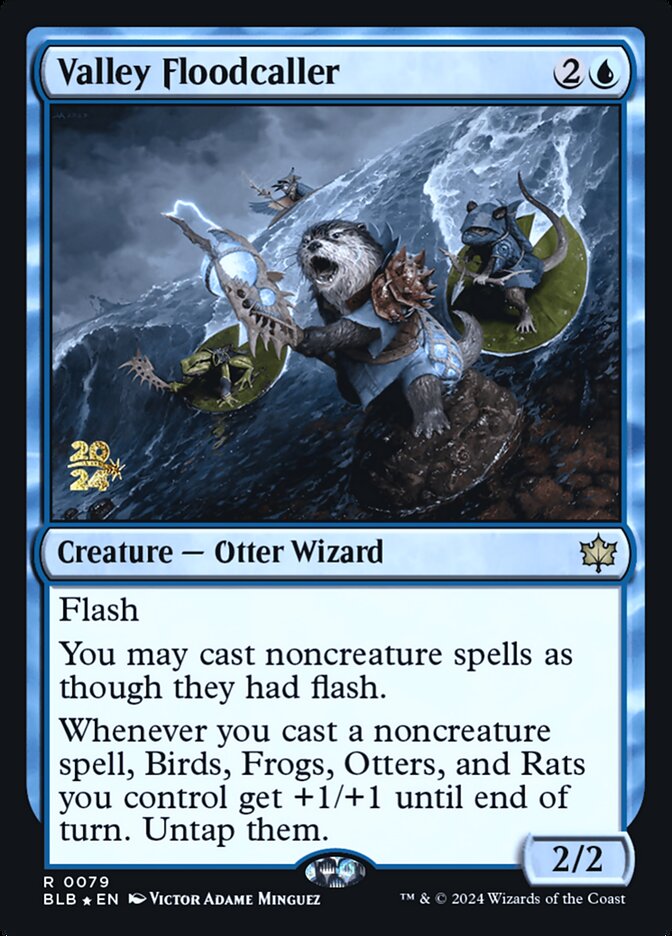 Valley Floodcaller (Promos: Prerelease Cards) Light Play Foil