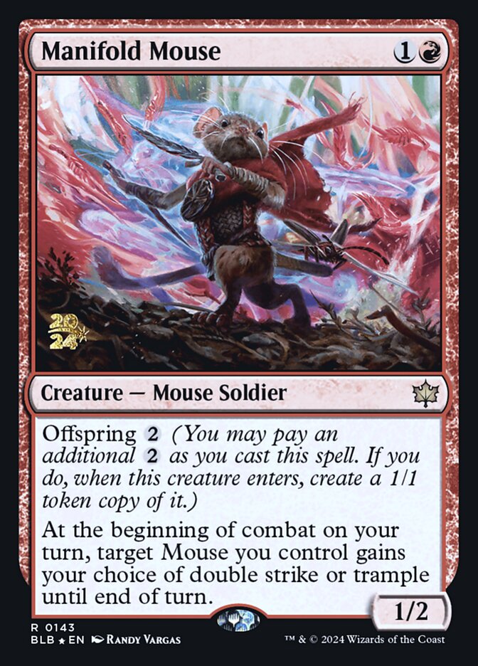 Manifold Mouse — Bloomburrow prerelease (PBLB 143s), English