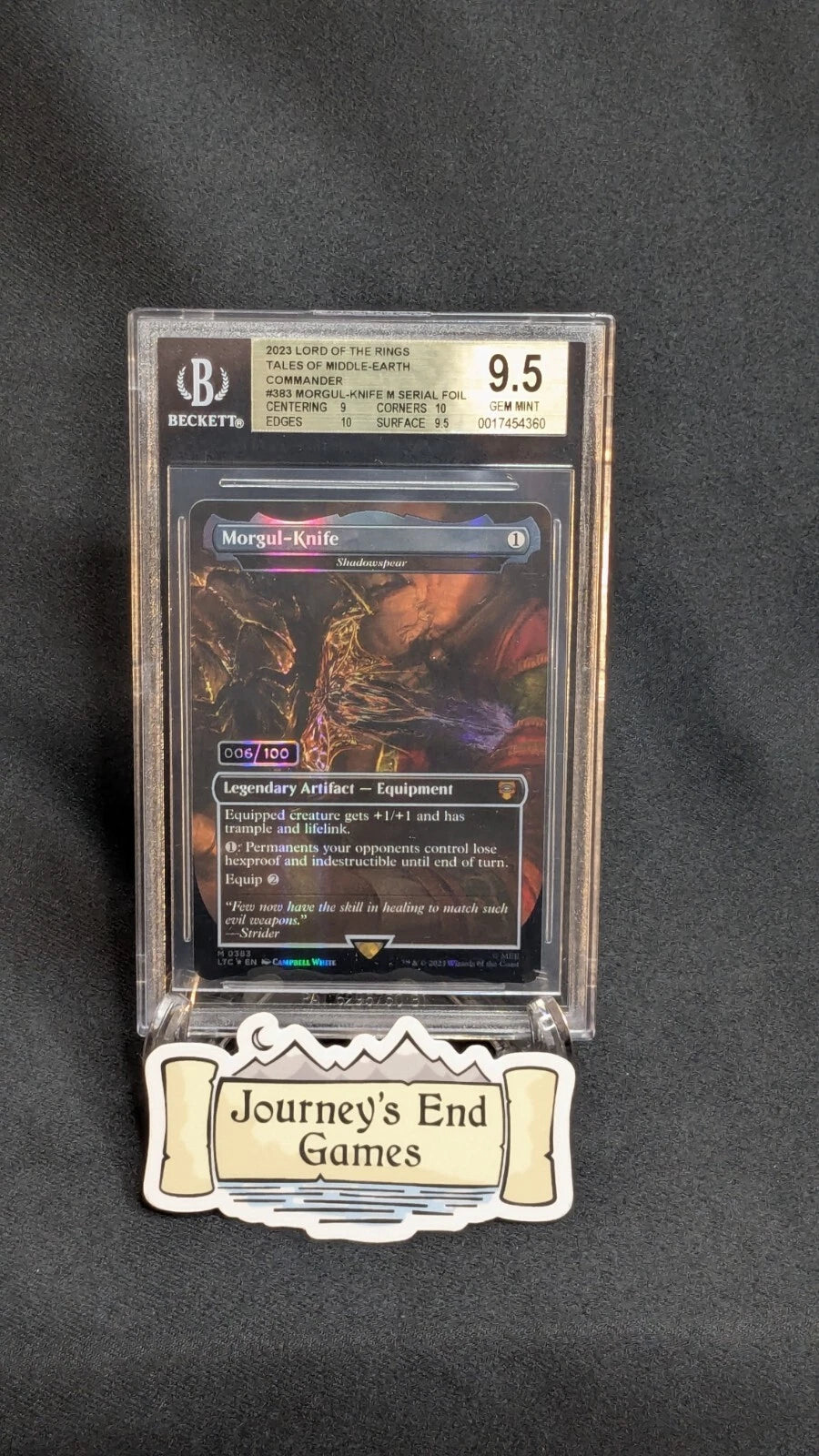 Morgul Knife Shadowspear Serialized (6/100) BGS 9.5