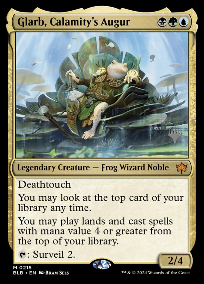 Glarb, Calamity's Augur (Promo Pack: Bloomburrow) Light Play Foil