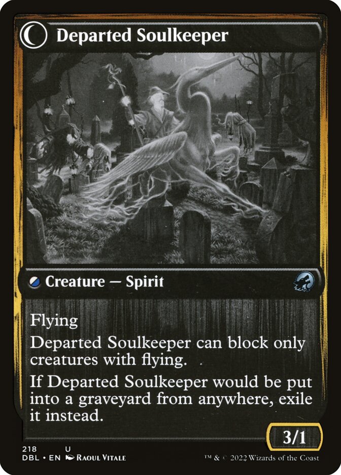 Back face of Departed Soulkeeper