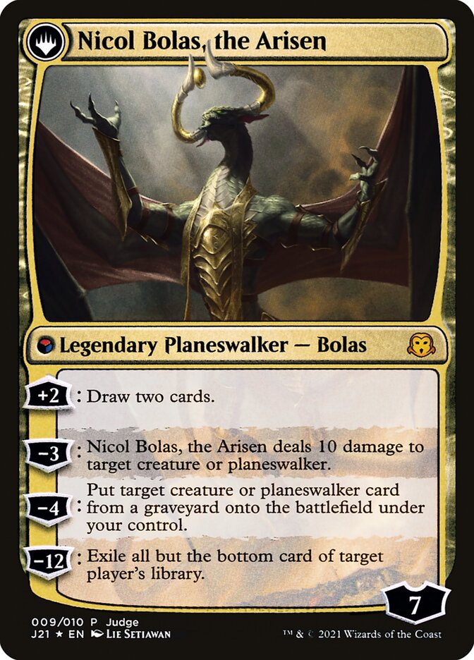 Back face of Nicol Bolas, the Arisen