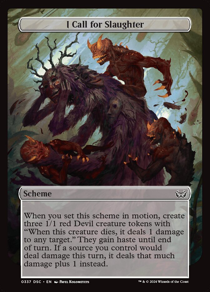 I Call for Slaughter (Full Art) (Commander: Duskmourn: House of Horror) Near Mint