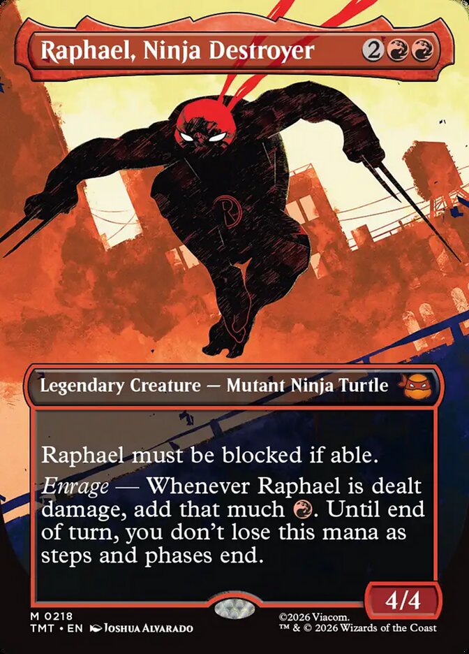 Raphael, Ninja Destroyer (Borderless) (Teenage Mutant Ninja Turtles) Near Mint Foil