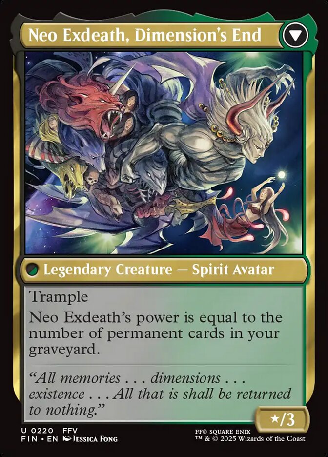 Back face of Neo Exdeath, Dimension's End