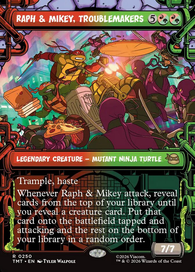 Raph & Mikey, Troublemakers (Showcase) (Teenage Mutant Ninja Turtles) Near Mint Foil