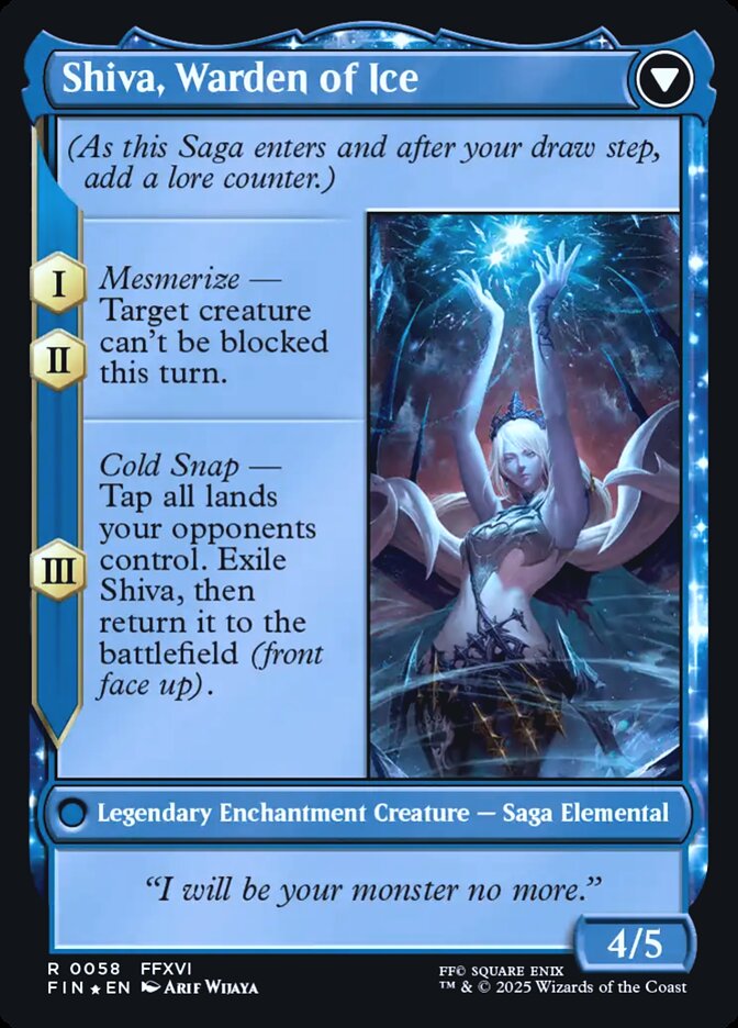 Back face of Shiva, Warden of Ice