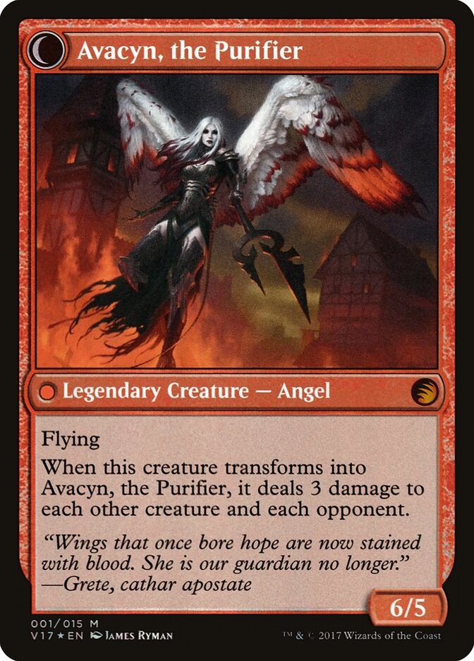 Back face of Avacyn, the Purifier