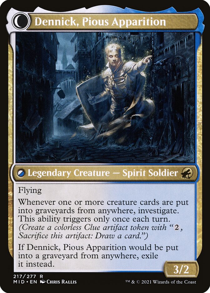 Back face of Dennick, Pious Apparition