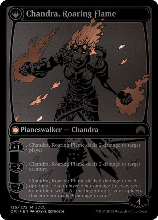 Back face of Chandra, Roaring Flame