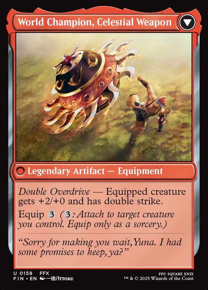 Back face of World Champion, Celestial Weapon