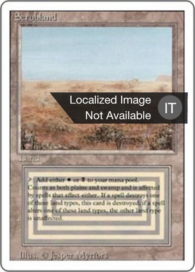 Scrubland (Revised Edition (Foreign White Border)) Heavy Play Italian