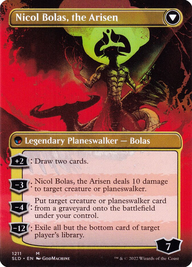 Back face of Nicol Bolas, the Arisen