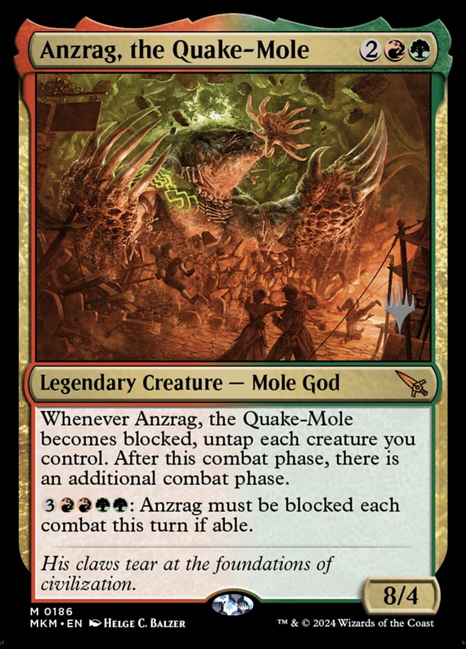 Anzrag, the Quake-Mole (Promo Pack: Murders at Karlov Manor) Near Mint Foil