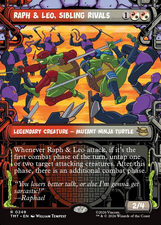 Raph & Leo, Sibling Rivals (Showcase) (Teenage Mutant Ninja Turtles) Near Mint Foil