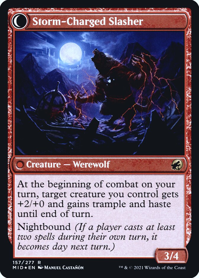 Back face of Storm-Charged Slasher