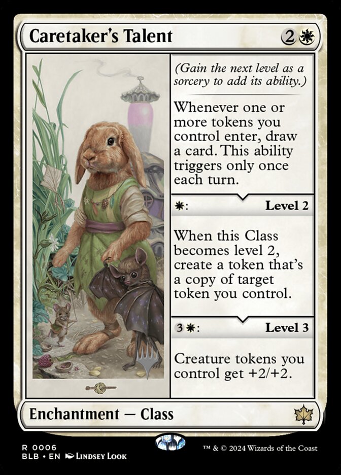 Caretaker's Talent (Promo Pack: Bloomburrow) Light Play Foil